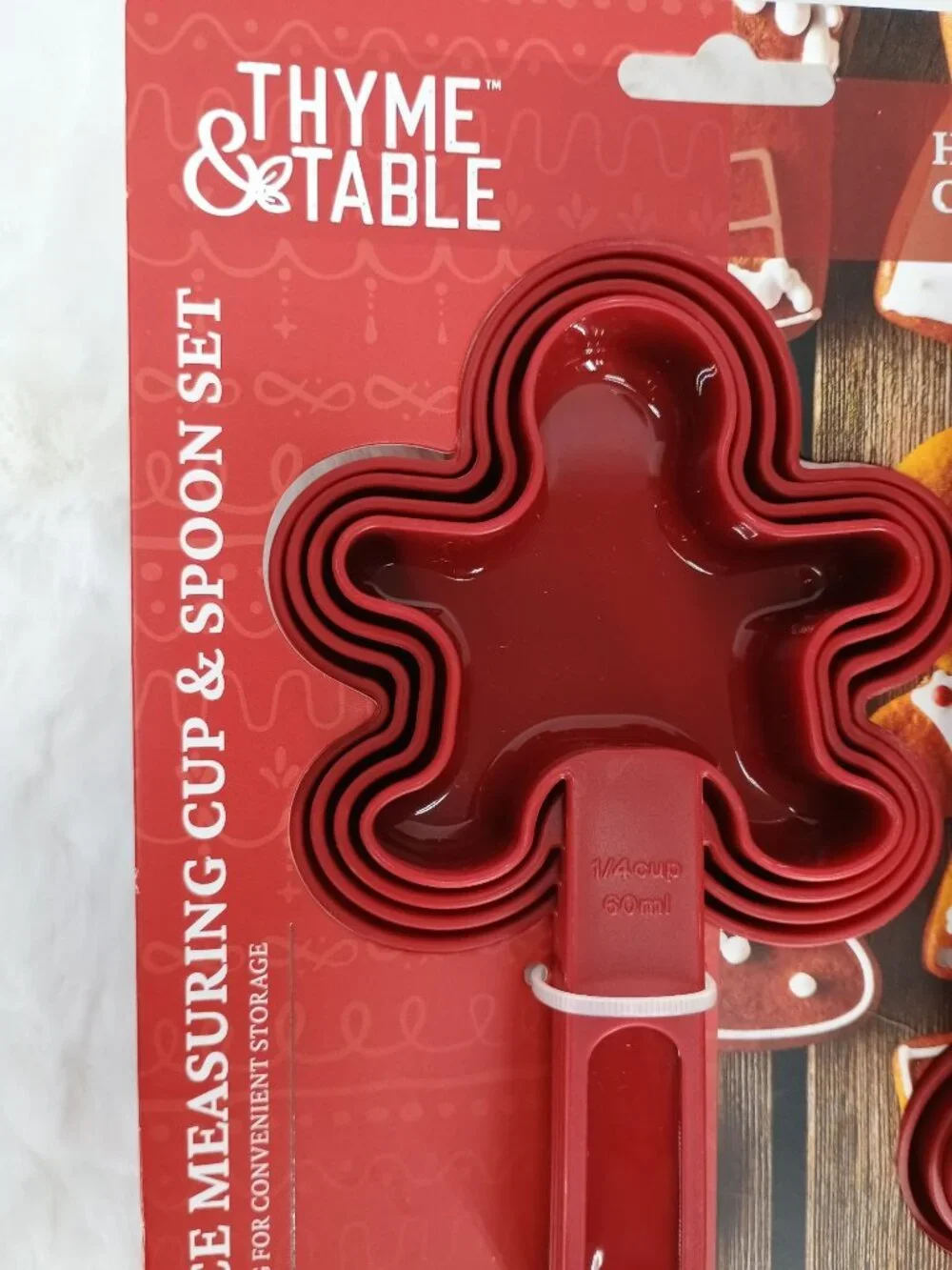 Thyme & Table Holiday Collection 8-Piece Gingerbread Measuring Cups & Spoons Set